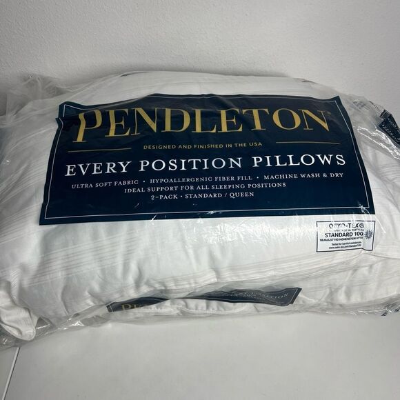 Pendleton Standard / Queen Pillows Hypoallergenic Down Alternative 2 Pk $120 - Picture 3 of 5